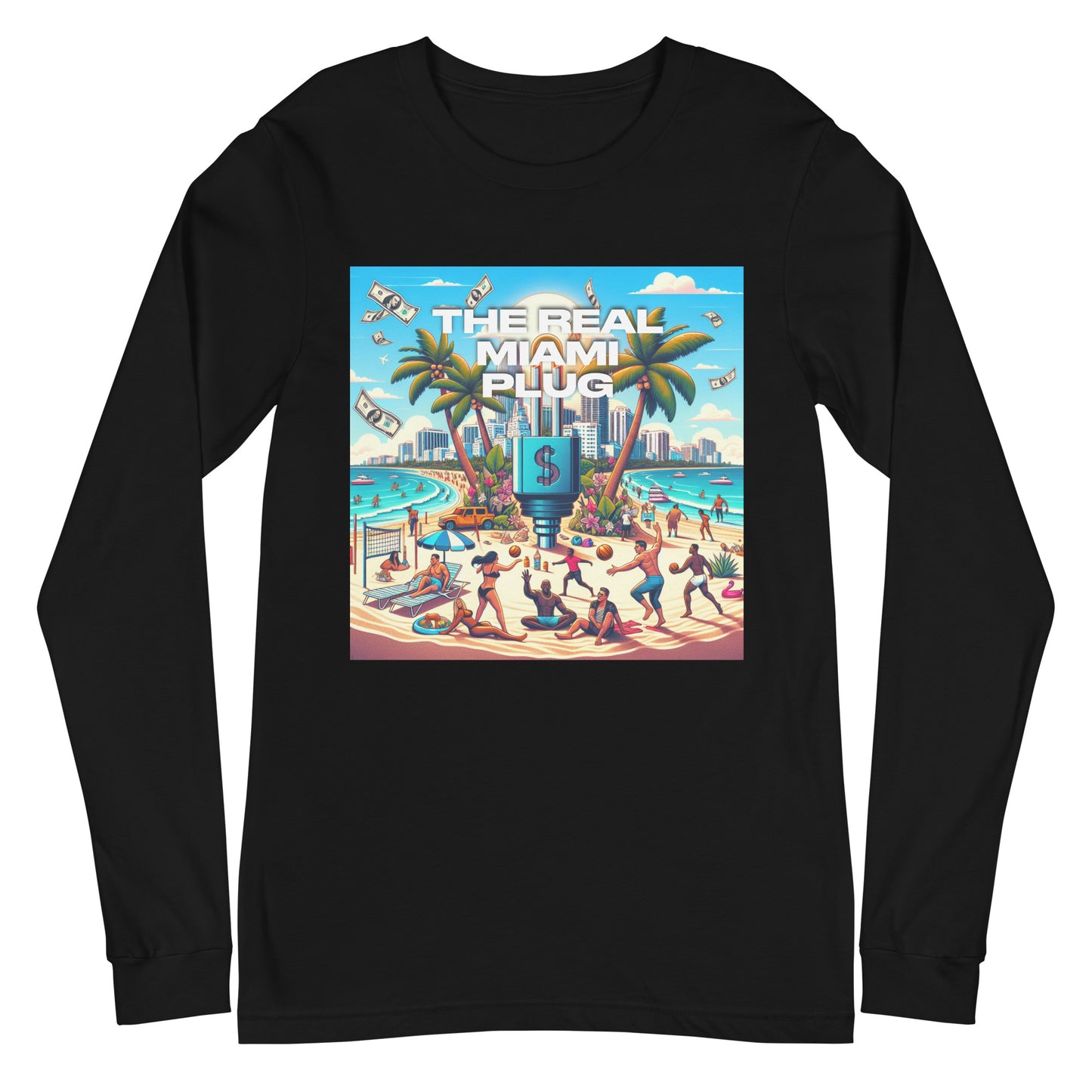 THE REAL MIAMI PLUG - Unisex Long Sleeve Tee
