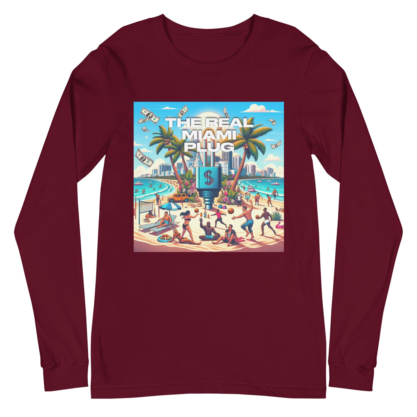 THE REAL MIAMI PLUG - Unisex Long Sleeve Tee