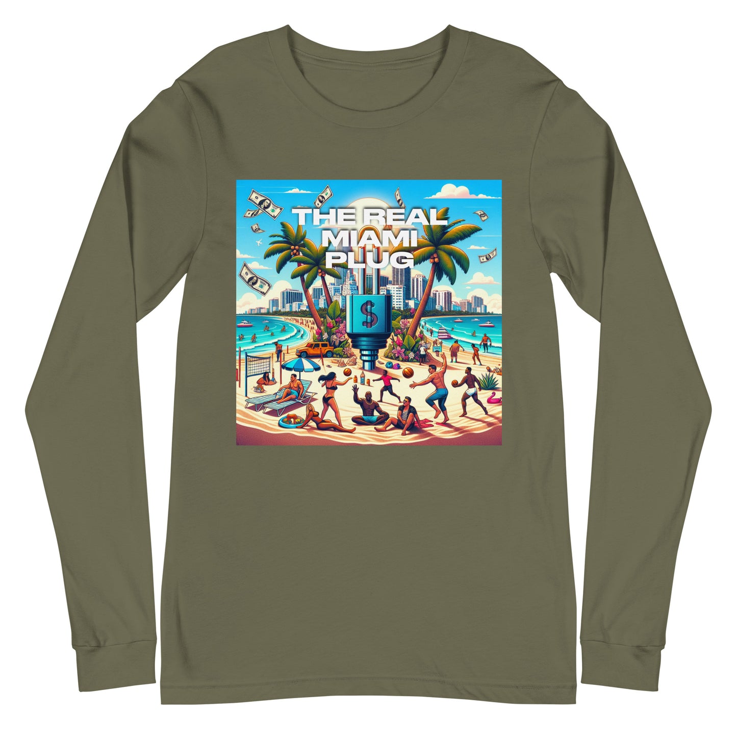 THE REAL MIAMI PLUG - Unisex Long Sleeve Tee