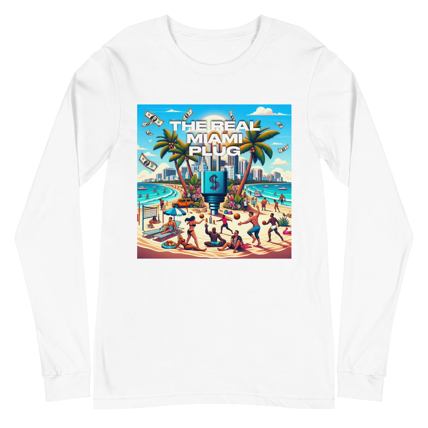 THE REAL MIAMI PLUG - Unisex Long Sleeve Tee